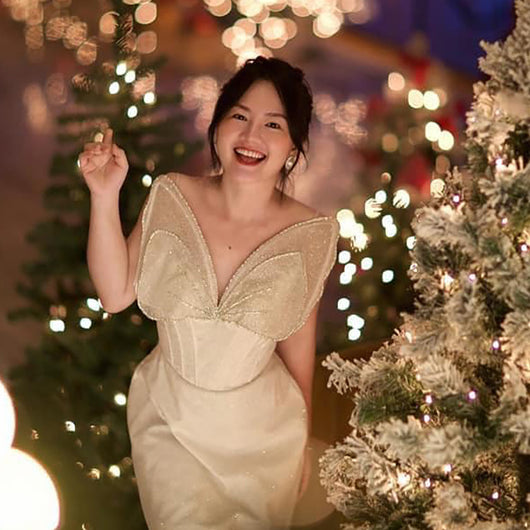 Vestido Mariposa con Diamantes para Mujer