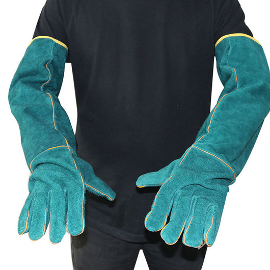 Guantes de Protección Anti-Mordida para Mascotas - Cuero Extralargo - Image 6