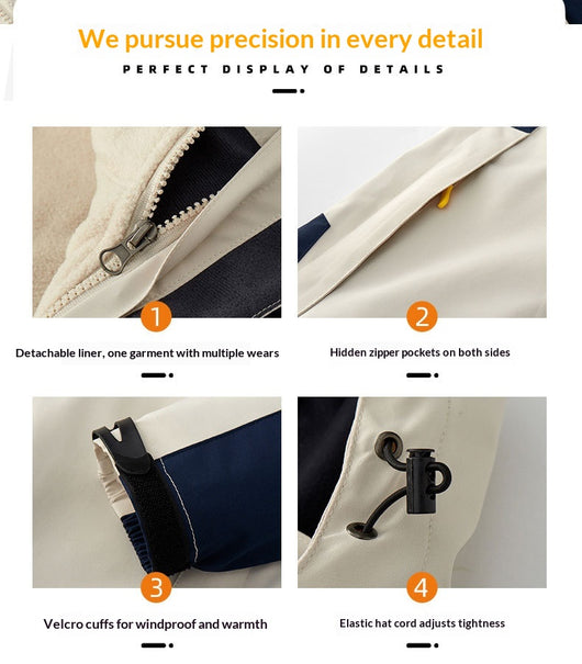 Chaqueta Impermeable Cortavientos con Forro Interior Desmontable - Image 16