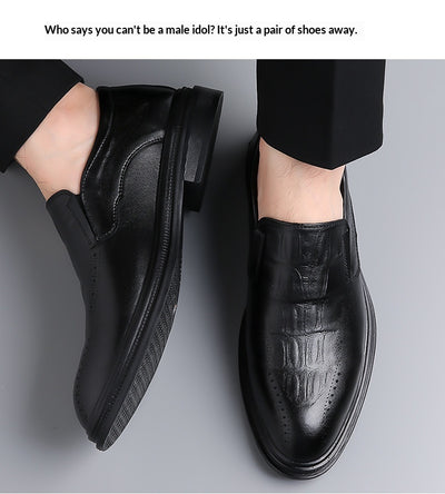 Zapatos de Cuero Puntiagudos Estilo Británico para Hombre - Image 18