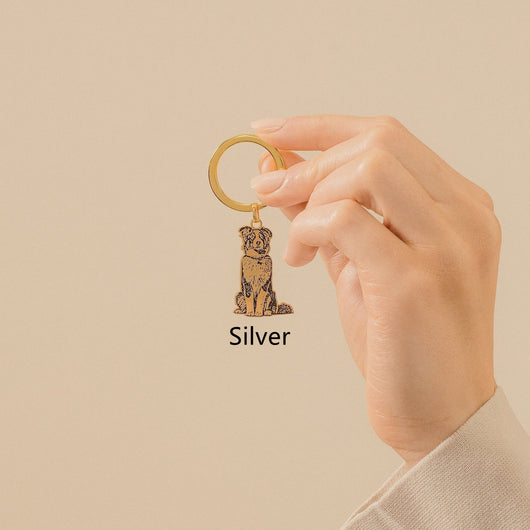 Llavero Encantador con Patrón de Mascotas Minimalista - Image 15