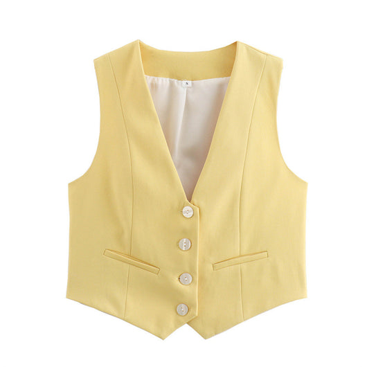Chaleco Multicolor Suelto con Botones Decorativos Versátil para Mujer - Image 8