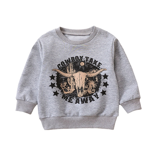 Suéter Infantil Gris con Estampado de Cabeza de Vaca - Image 13