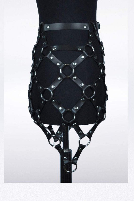 Falda de Cuero Performance para Mujer - Accesorios de Moda Versátil - Image 3
