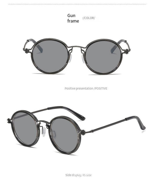 Gafas de Sol Redondas Punk Metal para Hombre - Image 13