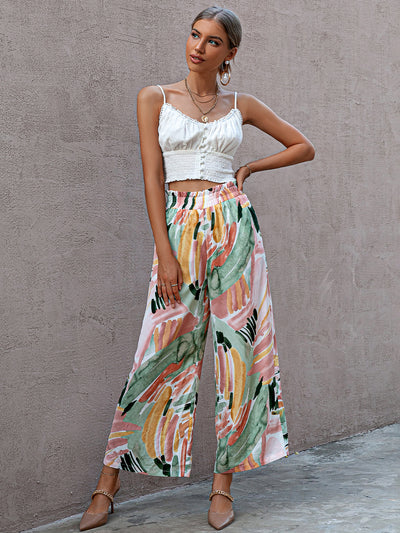 Pantalones Anchos de Seda Láctea Verde Oliva - Image 11