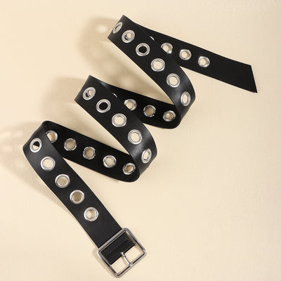 Cinturón Hueco Punk Hip Hop Unisex - Accesorios de Moda PU Suave - Image 11