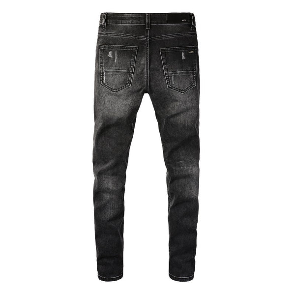 Pantalones Denim Slim Fit con Parches - Corte Moderno para Hombre