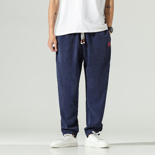 Pantalones Harem Hombre Primavera Verano con Bordado Chino - Image 8