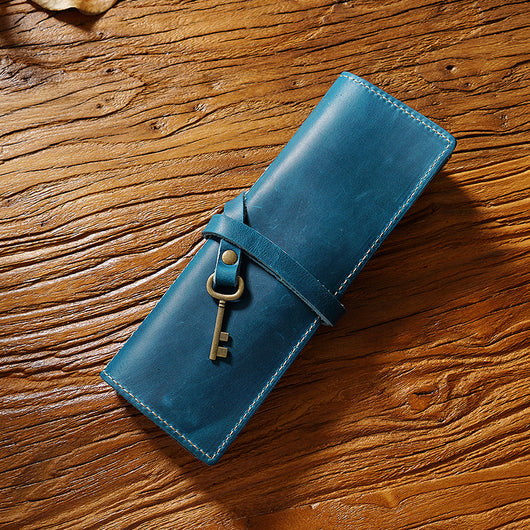Estuche Organizador de Cuero Vintage con Cierre Enrollable - Image 17