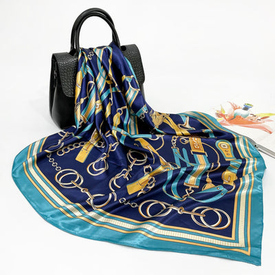 Pañuelo de Seda 90cm Primavera Otoño - Cuadrado Elegante - Image 21
