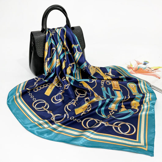 Pañuelo de Seda 90cm Primavera Otoño - Cuadrado Elegante - Image 21