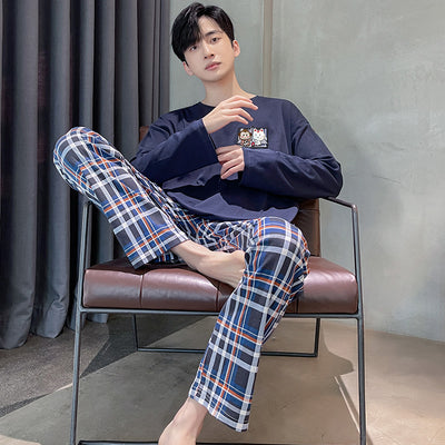Pijama Largo de Algodón para Hombre Talla Grande Cómodo y Relajado - Image 18