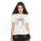 Blusa Coreana Estampado Moño 3D Manga Corta para Mujer