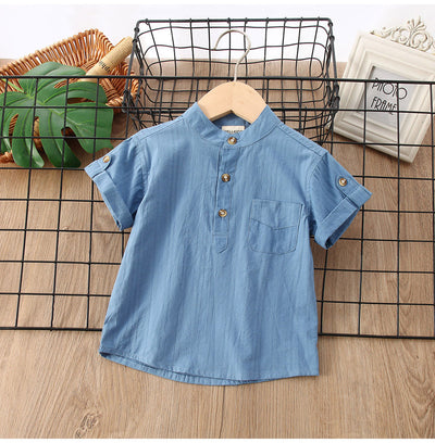 Playera de Verano para Niño - Diseño Liso de Manga Corta - Image 7