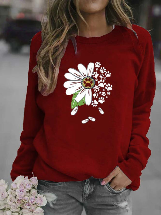 Suéter Floral Básico para Mujer Cuello Redondo - Image 12