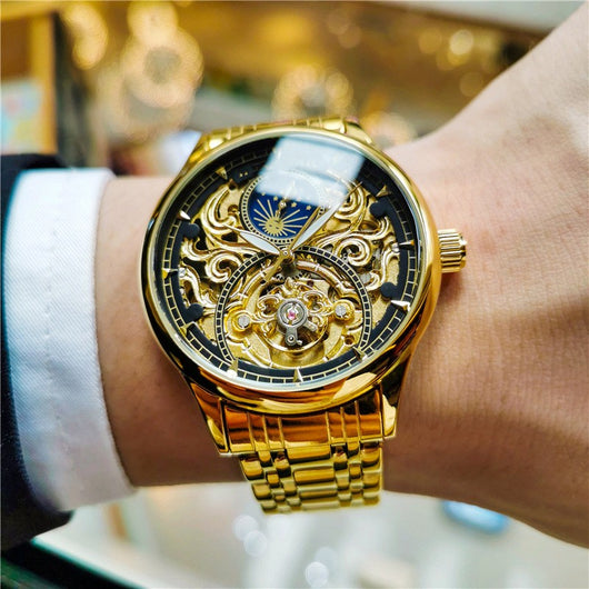 Reloj Mecánico Automático para Hombre con Esfera Luminiscente y Diseño Calado - Image 10