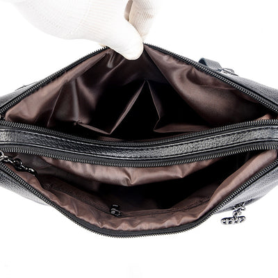 Bolso Mensajero de Cuero Genuino Estilo Minimalista - Image 4