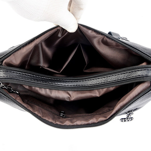 Bolso Mensajero de Cuero Genuino Estilo Minimalista - Image 4