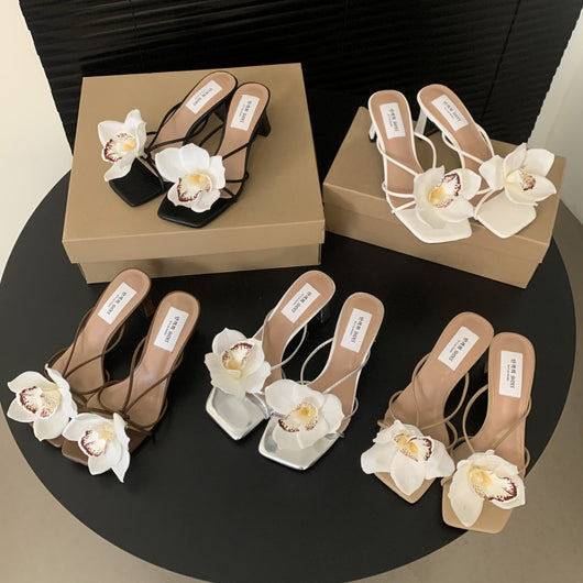 Sandalias Romanas de Flores Destacables Estilo Francés - Image 12