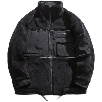 Chaqueta Polar Térmica Retro con Cuello Alto - Corte Holgado para Hombre - Image 2