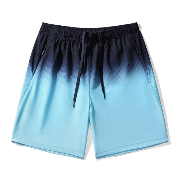 Pantalones Cortos Deportivos Ice Silk Degradado para Hombre - Ideales para Playa y Verano - Image 4