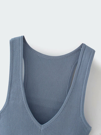Chaleco Ajustado de Punto con Escote Profundo para Mujer - Image 12