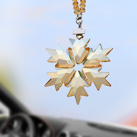 Adorno Cristal Copo de Nieve para Auto - Decoración Interior Elegante - Image 6