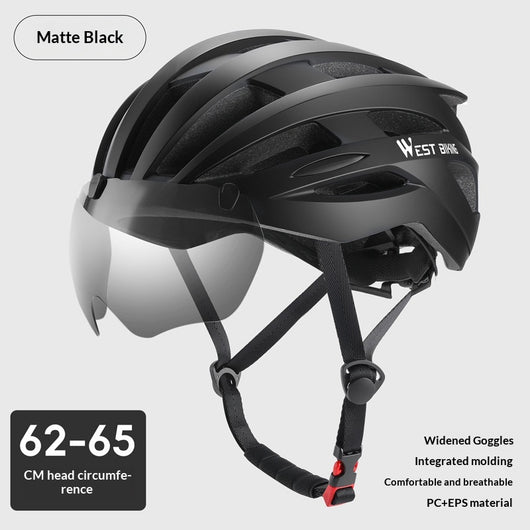 Casco de Bicicleta con Gafas Integradas de Protección Total - Image 7