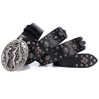 Cinturón de Cuero para Hombre Punk Remaches - Estilo y Durabilidad - Image 11