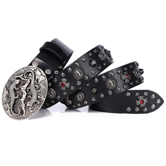Cinturón de Cuero para Hombre Punk Remaches - Estilo y Durabilidad - Image 11