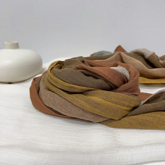 Pañuelo de Algodón y Lino a Rayas - Chal Suave para Mujer - Image 15