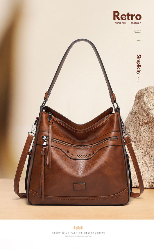 Bolso Tote Vintage de Un Solo Hombro en Cuero Suave - Image 15