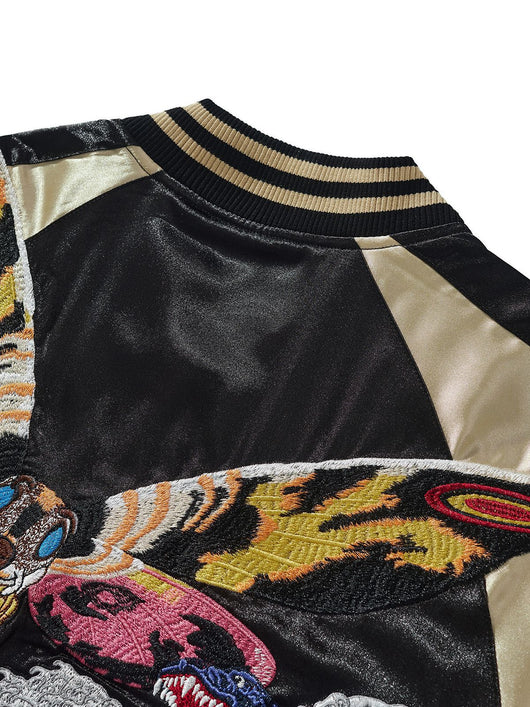 Chaqueta Béisbol Casual Hombre con Bordado de Dragón - Streetwear Premium - Image 10
