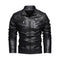 Chaqueta de Cuero PU Moderna con Bolsillos para Hombre