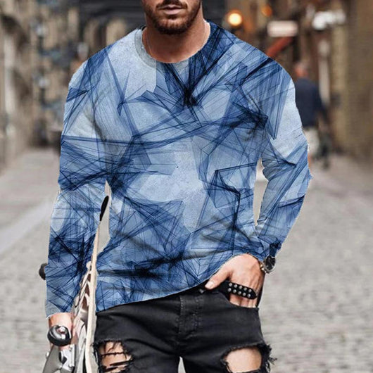 Playera Estampada Cuello Redondo Manga Larga para Hombre - Image 4
