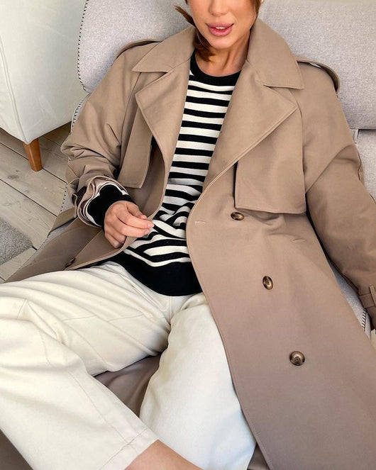 Suéter Tejido Grueso a Rayas para Mujer - Comodidad Casual - Image 11