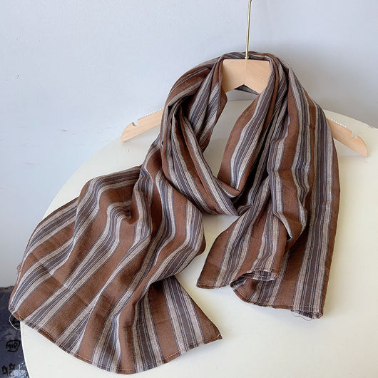 Bufanda Oversized de Lino y Cáñamo Gris Unisex - Versátil para Cualquier Ocasión - Image 23