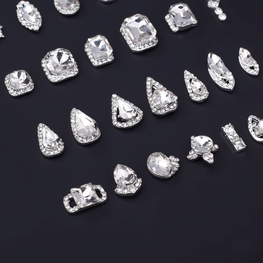 Cristales Rhinestone Planos Blancos K9 Ultra Brillante para Decoración de Uñas - Image 4