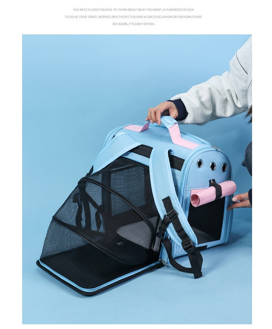 Mochila Transportadora Extensible para Mascotas - Capacidad Grande para Perros y Gatos - Image 20