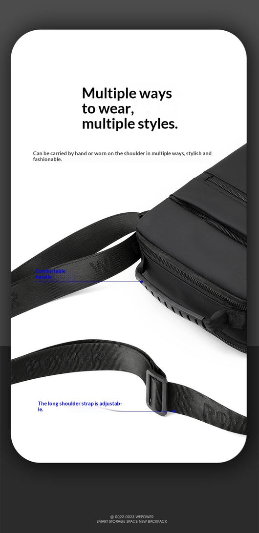Bolsa Bandolera Impermeable para Hombre - Diseño Casual de Un Solo Hombro - Image 20