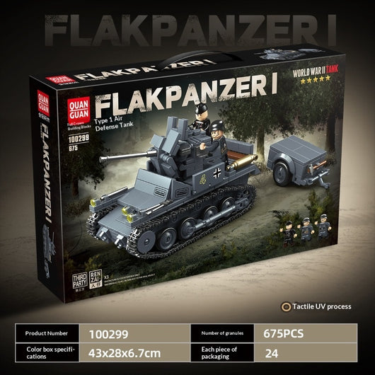 Tanque Antiaéreo Alemán Militar - Set de Bloques de Construcción Educativos