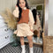 Vestido Princesa Tejido con Chaleco Volantes y Dos Piezas