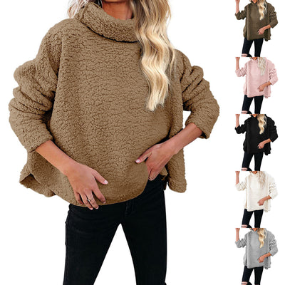 Abrigo Suelto de Lana Polar para Mujer - Otoño e Invierno