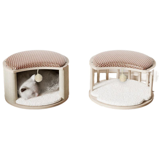 Cama de Madera Maciza para Gatos - Nido Versátil para Todas las Estaciones - Image 2