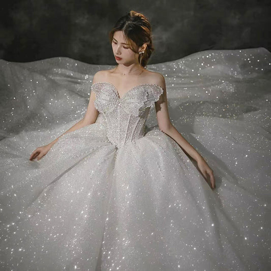 Vestido de Novia Elegante con Cola Francesa para la Madre del Novio