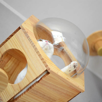 Árbol Rascador de Madera Maciza Premium para Gatos con Agujeros de Perforación - Image 5