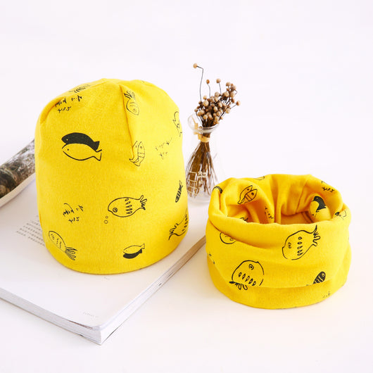 Conjunto de Bufanda y Gorro de Algodón para Bebé - Accesorios de Otoño e Invierno - Image 8
