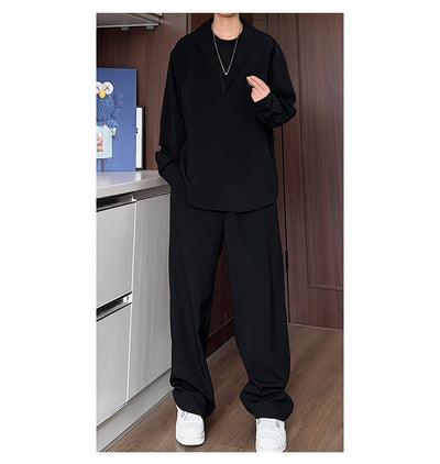 Conjunto Formal Casual para Hombre: Camisa Polo Manga Larga y Pantalón - Image 11