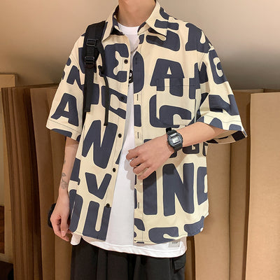 Camisa Hip Hop Hombre Manga Corta Suelta Verano - Image 9